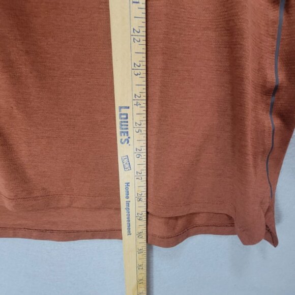 Lululemon Fast Free Tech Shirt Mens XL Athletic Reflective Rust Long Sleeve - Picture 12 of 14